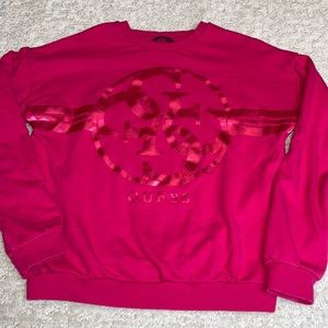 guess, crew neck, bright pink, size 12